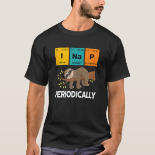 Womens Science I Nap Periodically Sloth STEM Teach T-Shirt