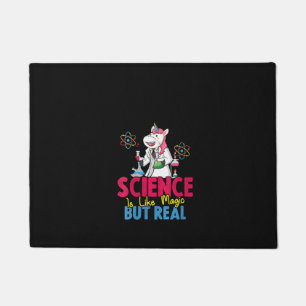 Womens Science Is Like Magic But Real - Unicorn Sc Doormat