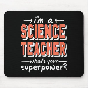 Womens Science Teacher Superwer Funny Nerd Pride V Mouse Pad
