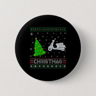 Womens Scooters Xmas Tree Lighting Ugly Christmas 6 Cm Round Badge