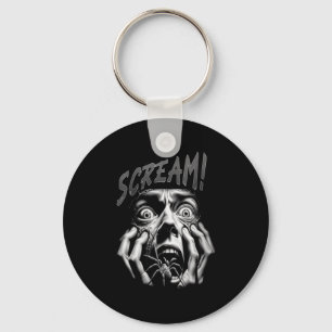Womens Scream Horror Face Sder Terror Creepy Arach Key Ring