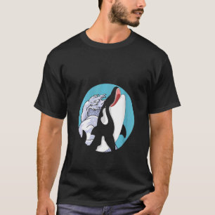 Womens Sea Animal Killer Whale Ocean Animal Waves T-Shirt