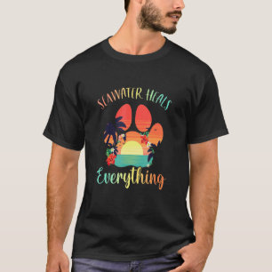 Womens Seawater Heals Everything Beach T-Shirt