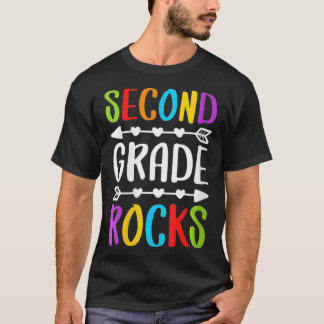 Womens Second Grade Rocks 2nd Grade Back To Schoo T-Shirt