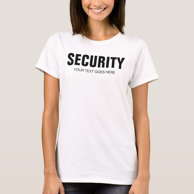 Womens Security T-Shirt Logo Here Custom Template (Front)