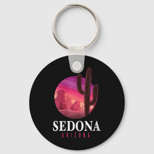 Womens Sedona Arizona Cactus Sunset Desert Sedona Key Ring