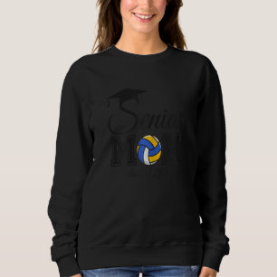 Womens Senior Mom 2023 Volleyball Graduation Back Sweatshirt