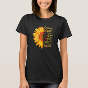 Womens September Girls 2008 Birthday 14 Years Old T-Shirt