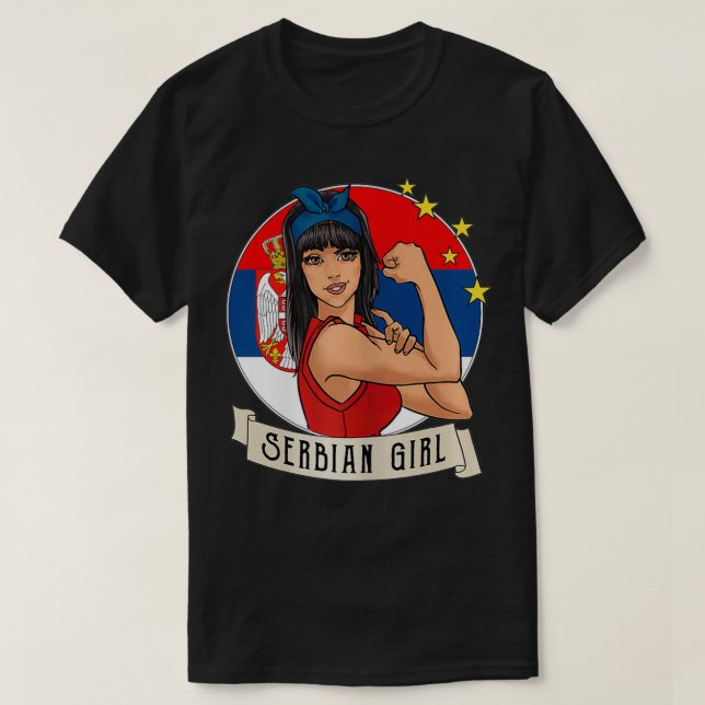 Womens Serbian Girl Serbia Gifts  T-Shirt (Design Front)
