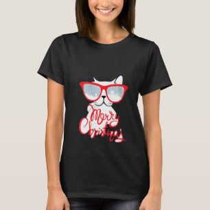 Womens Serval Cat Xmas Tree Merry Christmas Cat Fa T-Shirt