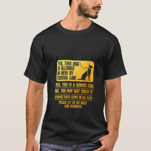 Womens Service Dog Design for Men Women Assistance T-Shirt