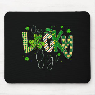 Womens shamrock one lucky gigi st. patrick's day mouse pad