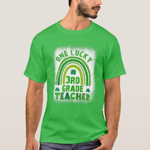 Women's Shamrock One Lucky Teacher St Patricks Day T-Shirt