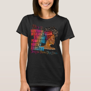Womens She Is Beautiful Resilient Strong Powerful T-Shirt