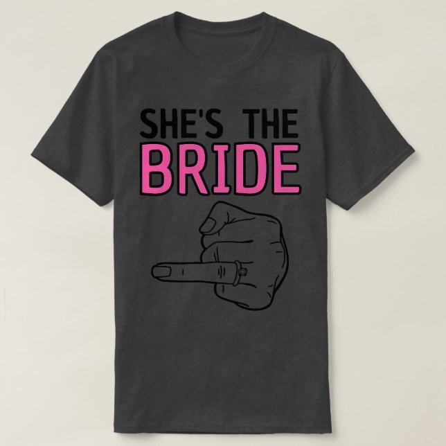 Womens She is the bride T-Shirt (Design Front)