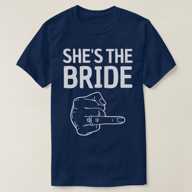 Womens She is the bride  T-Shirt (Design Front)