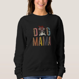 Womens Shih Tzu Mama Leopard Print Dog  Dog Mum Sweatshirt