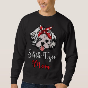Womens Shih Tzu Mum Tee Mama Mother Dogs Pet Moth