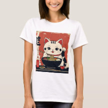 Womens Shirt maneki neko cat