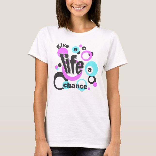 Women's shirts with a bubbly design. (Front)
