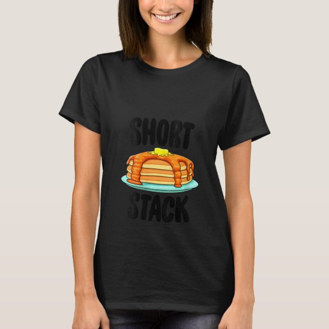 Womens  Short Stack Pancake Tee  Foodie Brunch (Front)