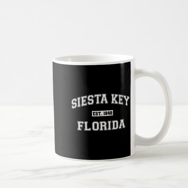 Womens Siesta Key Florida Retro Varsity Style Coffee Mug (Right)