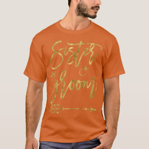 Womens Sister Of Bride Shirt With Arrow Dark Yello