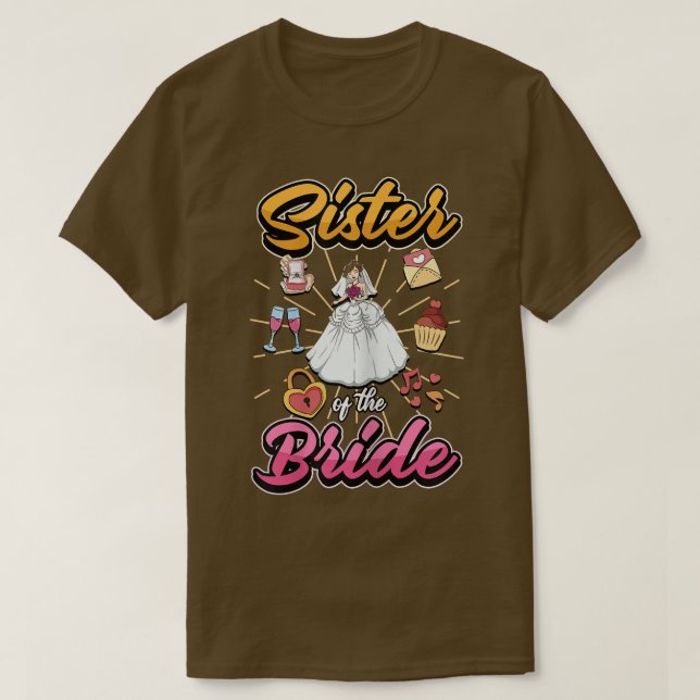 Womens Sister of the Bride  T-Shirt (Design Front)