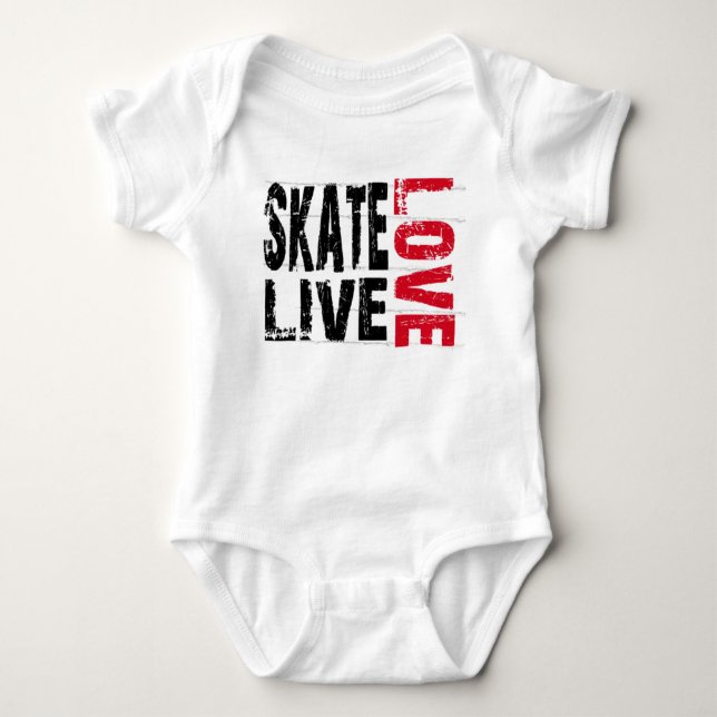 Women's Skate Live Love T-Shirt (Front)