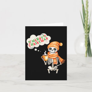 Womens Skeleton Speak Merry Christmas Waer F And H Card