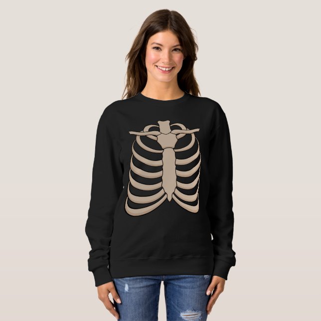 Women's Skeleton Sweatshirt for Halloween Party (Front Full)