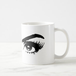 Womens Sketch Eyebrows Coffee Mug