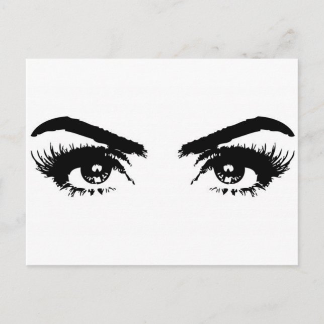 Womens Sketch Eyebrows Postcard (Front)