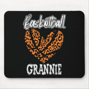 Womens Sketll Grannie Top Heart Cheetah Distressed Mouse Pad