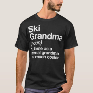 Womens Ski Grandma Definition Funny Sports VNeck T-Shirt