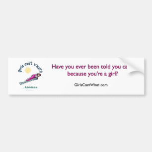 Women's Ski Jumping Bumper Sticker