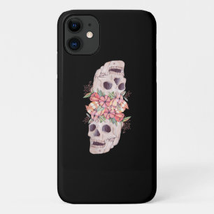 Womens Skull Floral Head Painting Art-Work Cool Case-Mate iPhone Case