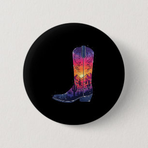 Womens Sky Cowgirl Boot Desert Sunset Dreamers Boh 6 Cm Round Badge