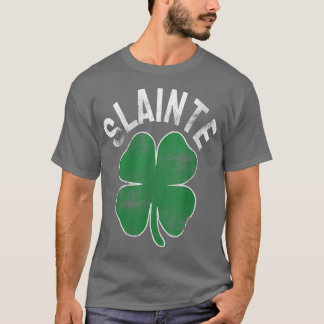 Womens Slainte Beer Drinking Irish ST PATRICKS DAY T-Shirt