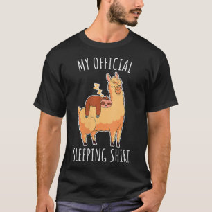 Womens Sloth & Alpaca My Official Sleeping VNeck T-Shirt