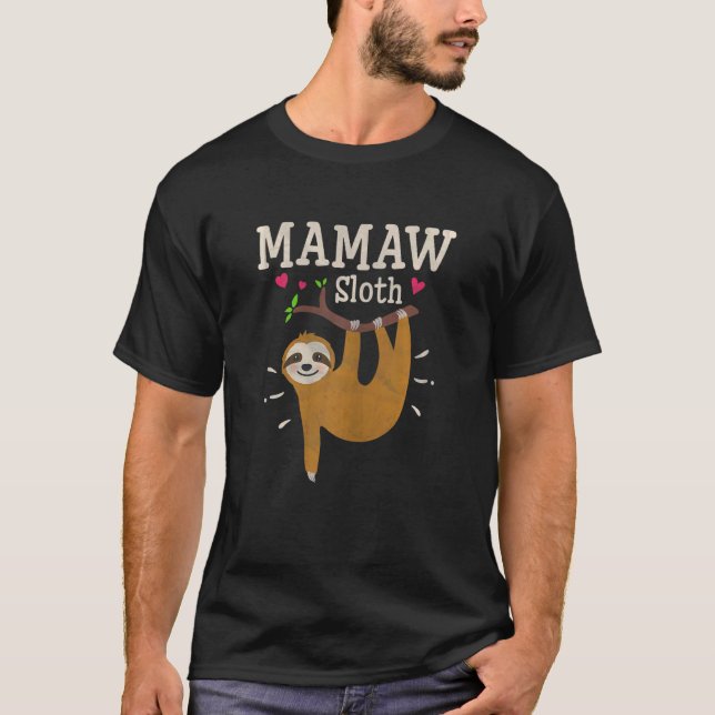 Womens   Sloth Graphic Humour Zoo Animal   Mamaw T-Shirt (Front)