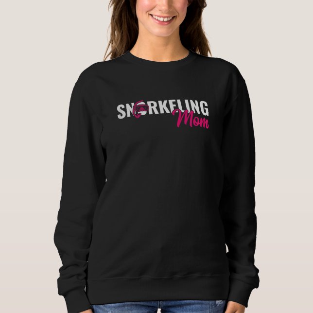 Womens Snorkelling Mum Scuba Diver Diving Snorkeli Sweatshirt (Front)