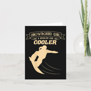 Womens Snowboard Girl Snowboarder Tricks Card