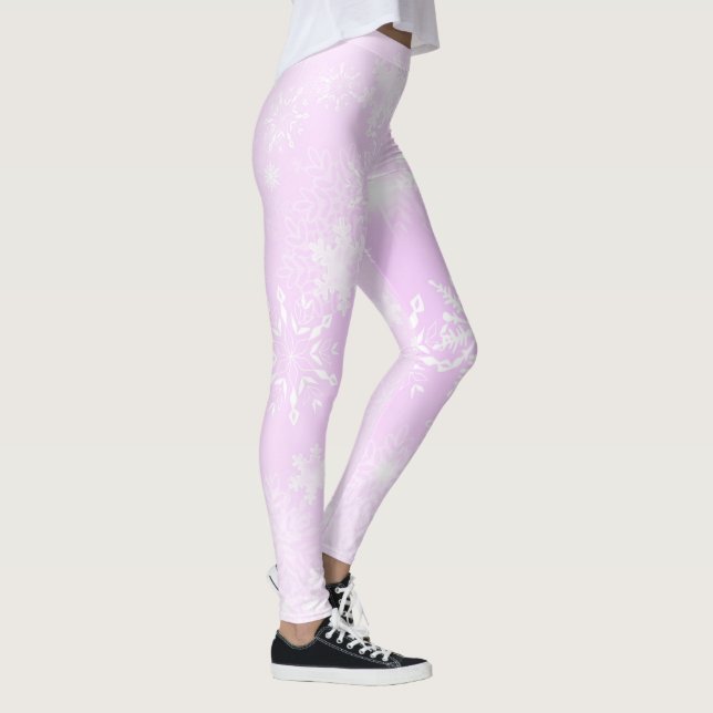 women's snowflakes Leggings (Right)