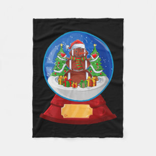 Womens Snowman Football Santa Hat Merry Christmas Fleece Blanket