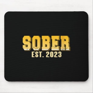 Womens Sober Est 2023 Recovery Journey Pride Miles Mouse Pad