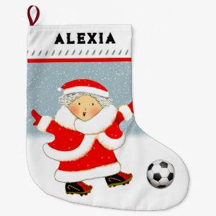 Women's Soccer Large Christmas Stocking