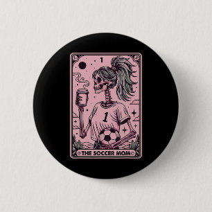 Womens Soccer Mom Tarot Card, Funny Soccer Mama Mo 6 Cm Round Badge