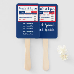 Women's Soccer Road to Lyon World Party Logo Hand Fan