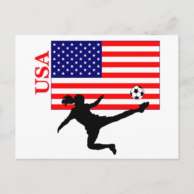 Women's Soccer USA Postcard (Front)